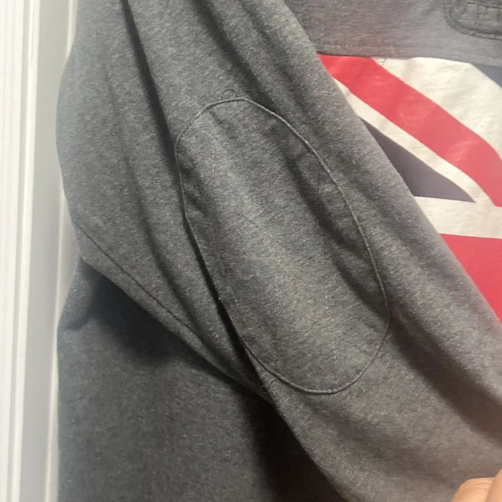 Coogi Australian Rugby Shirt LARGE Gray Flag ‎ Long Sleeve